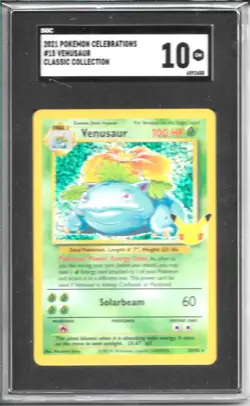 Pokemon 2021 Venusaur 15/102 Celebrations Classic Collection MINT SGC 10 SAME DA - Image 1