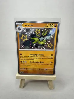 Pokemon TCG Lucario Paldean Fates Shiny Rare Holo Card 174/091 NM/M Condition - Image 1