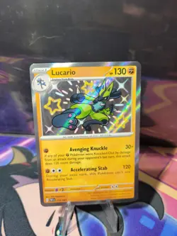 Pokemon TCG Lucario Paldean Fates Shiny Rare Holo Card 174/091 NM/M Condition - Image 1