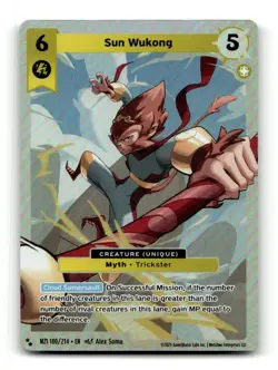 2025 Metazoo "Sun Wukong" Holo Super Rare 2-Star- Card #180/214 - Image 2