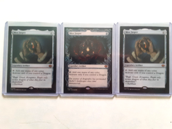 3 mox jasper all 3 reg finish mythic 1 showcase 2 reg cards n/m never played - Image 1