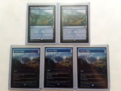 5 mistrise village 2 regular and 3 borderless all regular finish n/m neverplayed - Image 1
