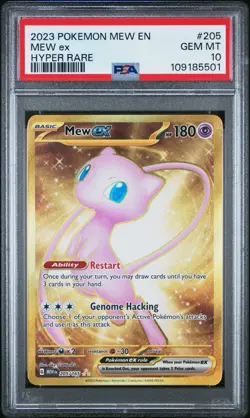 2023 POKEMON MEW EN-151 HYPER RARE #205 MEW EX PSA 10 - Image 1