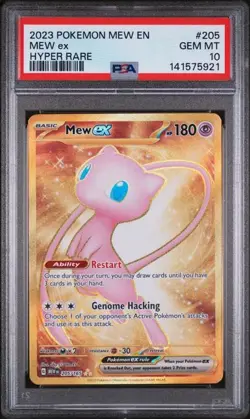 2023 POKEMON MEW EN-151 #205 MEW ex HYPER RARE PSA 10 (Q921 - Image 1