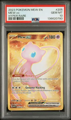 2023 POKEMON MEW EN-151 HYPER RARE #205 MEW EX PSA 10 - Image 1
