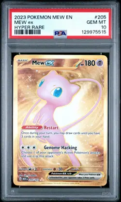 2023 POKEMON MEW EN-151 HYPER RARE #205 MEW EX PSA 10 - Image 1