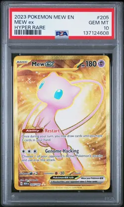 2023 POKEMON MEW EN-151 HYPER RARE #205 MEW EX PSA 10 - Image 1