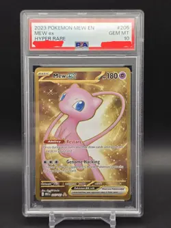 2023 POKEMON MEW EN-151 HYPER RARE #205 MEW EX PSA 10 - Image 1