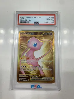 2023 POKEMON MEW EN-151 HYPER RARE #205 MEW EX PSA 10 - Image 1