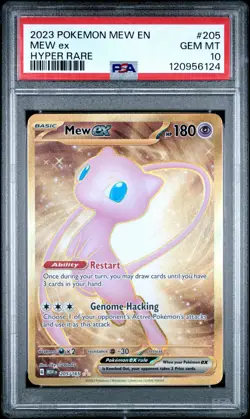 2023 POKEMON MEW EN-151 HYPER RARE #205 MEW EX PSA 10 - Image 1