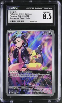 2025 POKEMON Marys Morpeko 206 SVP DE-SV BLACK STAR PROMO No PSA CGC 8.5 - Image 1