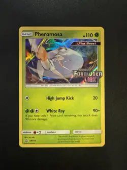 Pheromosa SM115 Pokemon Forbidden Light Prerelease Holo Black Star Promo LP - Image 1