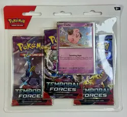 Pokemon TCG - Temporal Forces - 3pk Premium Checklane Blister Pack - Case New! - Image 1