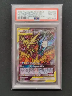 Moltres Zapdos Articuno GX PSA 10 GEM MT HIF ETB Promo SM210 2019 Pokemon ENG - Image 3