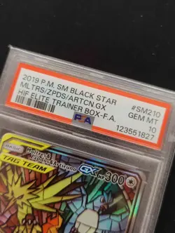 Moltres Zapdos Articuno GX PSA 10 GEM MT HIF ETB Promo SM210 2019 Pokemon ENG - Image 5