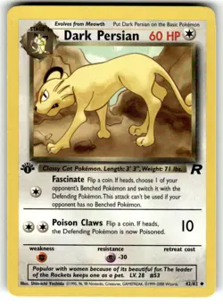 Pokemon TCG Team Rocket (1st Edition) #42/82 Dark Persian LP+ - Image 1