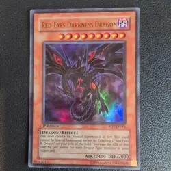 Yugioh Red-Eyes Darkness Dragon SD1-EN001 Ultra Rare 1st Edition LP - Image 1