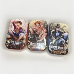 One Piece Card Game Sealed Tin Packs SET OF 3 Monkey D. Luffy Anime Artwork - Image 1