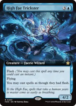 MTG - High Fae Trickster - Foundations - Extended Art Foil NM - Image 1
