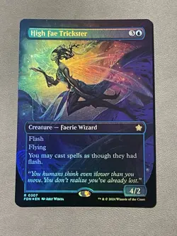 MTG High Fae Trickster (Borderless)-Foundations (FOIL) NM-M - Image 1