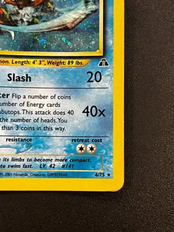 Kabutops 6/75 - Neo Discovery Holo Rare Pokemon TCG Card Vintage MP - Image 3