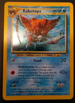 POKEMON TCG KABUTOPS HOLOGRAPHIC CARD #6/75 EXCELLENT CONDITION. UNGRADED 2001 - Image 1