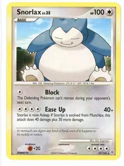 Snorlax 37/130 Diamond and Pearl Base Set Pokemon Card - Image 1