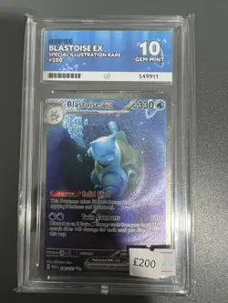 Ace 10 Pokemon TCG 151 Blastoise EX Special Illustration Rare Card 200/165 - Image 1