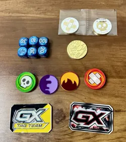 Pokemon TCG Accessories Coins, Dice, Counters, Pins Lot (Rare METAL) - Image 5