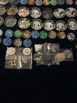 Pokemon TCG Accessories Coins, Dice, Counters, Pins Lot (Rare METAL) - Image 3