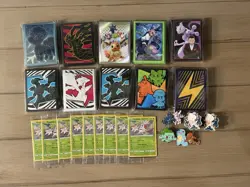 Pokemon TCG Bulk Lot - Coins, Pins, Sleeves, Dice, Code Cards & Much More! - Image 1