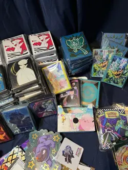 Pokemon TCG Accessories Lot; Card Sleeves, Pins, Stickers, Dice, Coins, Binders - Image 5