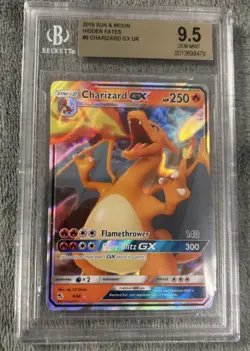 2019 Pokemon SM Hidden Fates Charizard GX #9/68 BGS 9.5 - Image 1