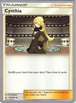 Cynthia - Pokemon TCG Sun & Moon 119/156 World Championship Decks NM - Image 1