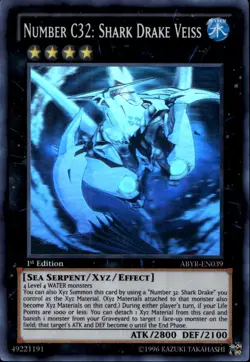 Number C32: Shark Drake Veiss NA 1st Ed Ghost Rare ABYR-EN039 Yu-Gi-Oh! - Image 1