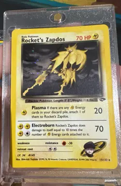 Rocket's Zapdos 15/132 Gym Challenge Holo - Pokemon TCG Vintage - Ex - Image 1
