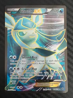 Pokemon TCG Glaceon EX 20/124 Ultra Rare Holo XY Fates Collide LP/MP - Image 1