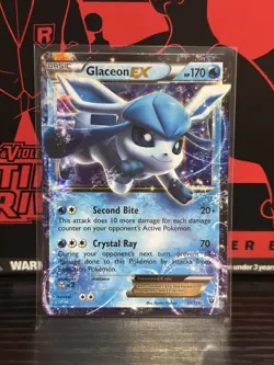 Pokemon TCG Glaceon EX 20/124 XY Fates Collide Ultra Rare LP - Image 1
