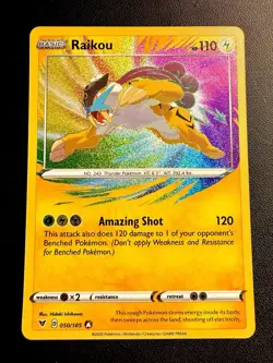 Raikou 050/185 Holo Pokemon TCG Swsh04: Vivid Voltage Holo - (MINT Condition) - Image 1