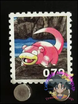Slowpoke Pokemon Stamp Card Japanese Shogakukan Nintendo Game Anime TCG K - Image 1