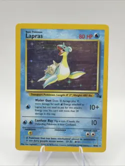 Lapras 10/62 Fossil Unlimited - Holo Rare - WOTC Pokemon Card HP - Image 1