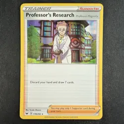 Pokemon TCG Professor's Research Sword & Shield 178/202 Holo Rare Card - Image 1