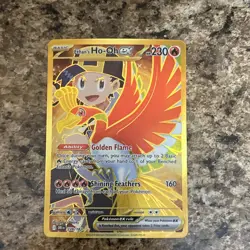 Ethan's Ho-Oh EX 239/182 Sv10: Destined Rivals Holo Hyper Gold Pokemon TCG - Image 1
