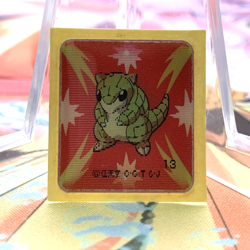 Sandshrew 13 Meiji Pukkuri Lenticular Seal Japanese Pokemon Card ~ MP - Image 1