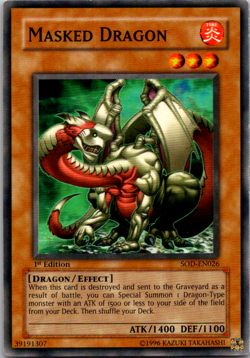MASKED DRAGON SOD-EN026 1st Edition YuGiOh! - Image 1