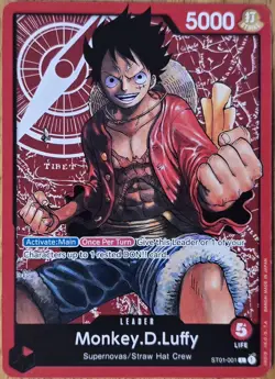 Monkey.D.Luffy ST01-001 Super Pre-Release Starter Deck Card English NM - Image 1
