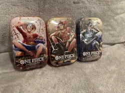 One Piece Card Game Mini-Tin Pack Set Vol.2 New Sealed.Includes Ace, Sabo, Luffy - Image 1