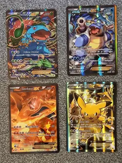 Pokemon XY Jumbo EX Cards Pikachu Charizard Blastoise Venusaur Set XY121- XY124 - Image 1