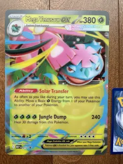 Pokemon TCG Mega Venusaur ex #013 Black Promo Star Jumbo Oversized Card 3D - Image 1
