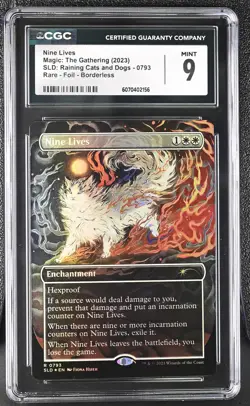 NINE LIVES Secret Lair Raining Cats and Dogs Foil Rare CGC 9 MTG [Nostalgium] - Image 1